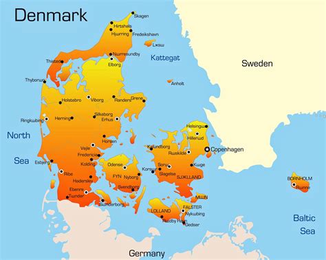 map of denmark cities|Map of Denmark cities: major cities and capital of .